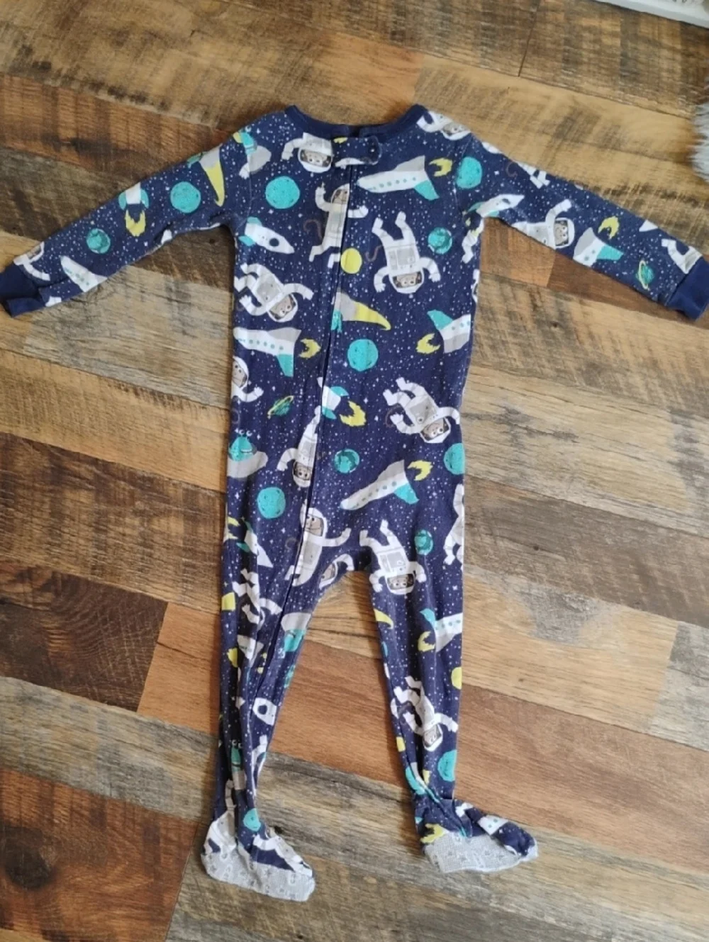 Carter's Mixed-Pattern Kids Footie Pajama Set - Navy, Blue, Green, Coral